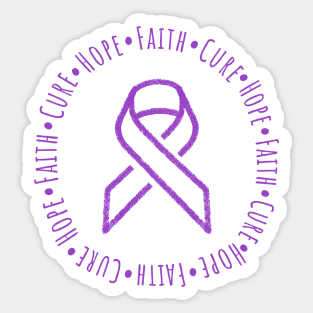 Hope Faith Cure IBD Awareness Sticker